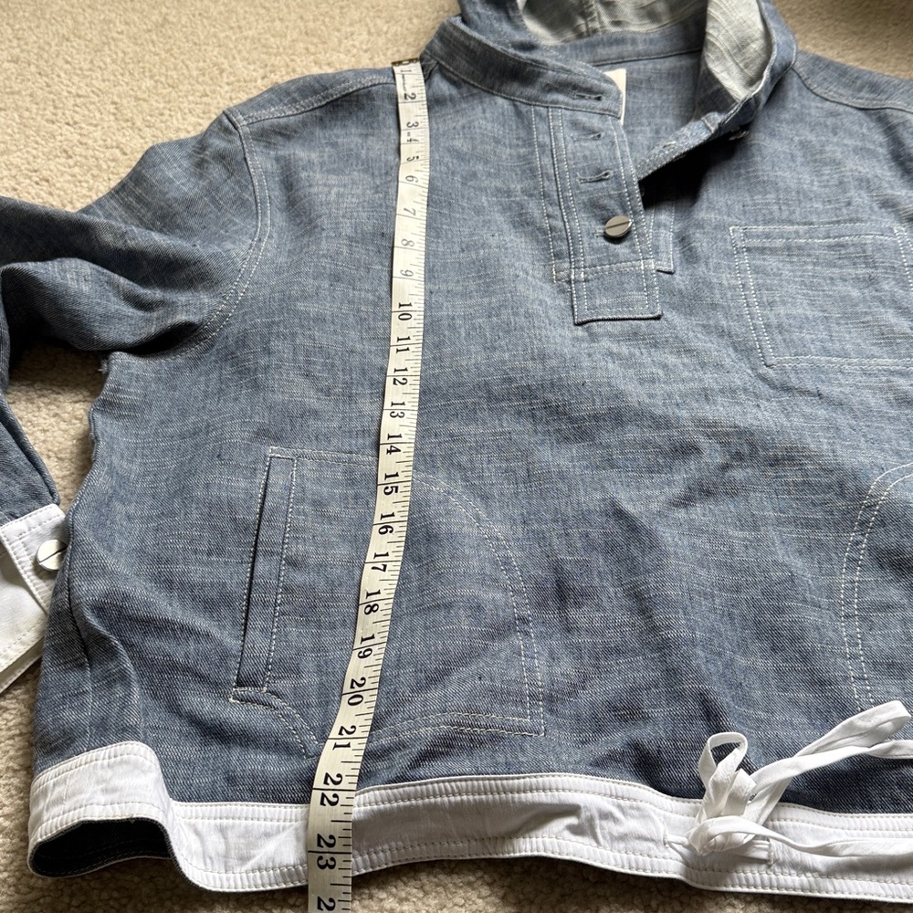 TWP Hoodie light denim top - Picture 10 of 11